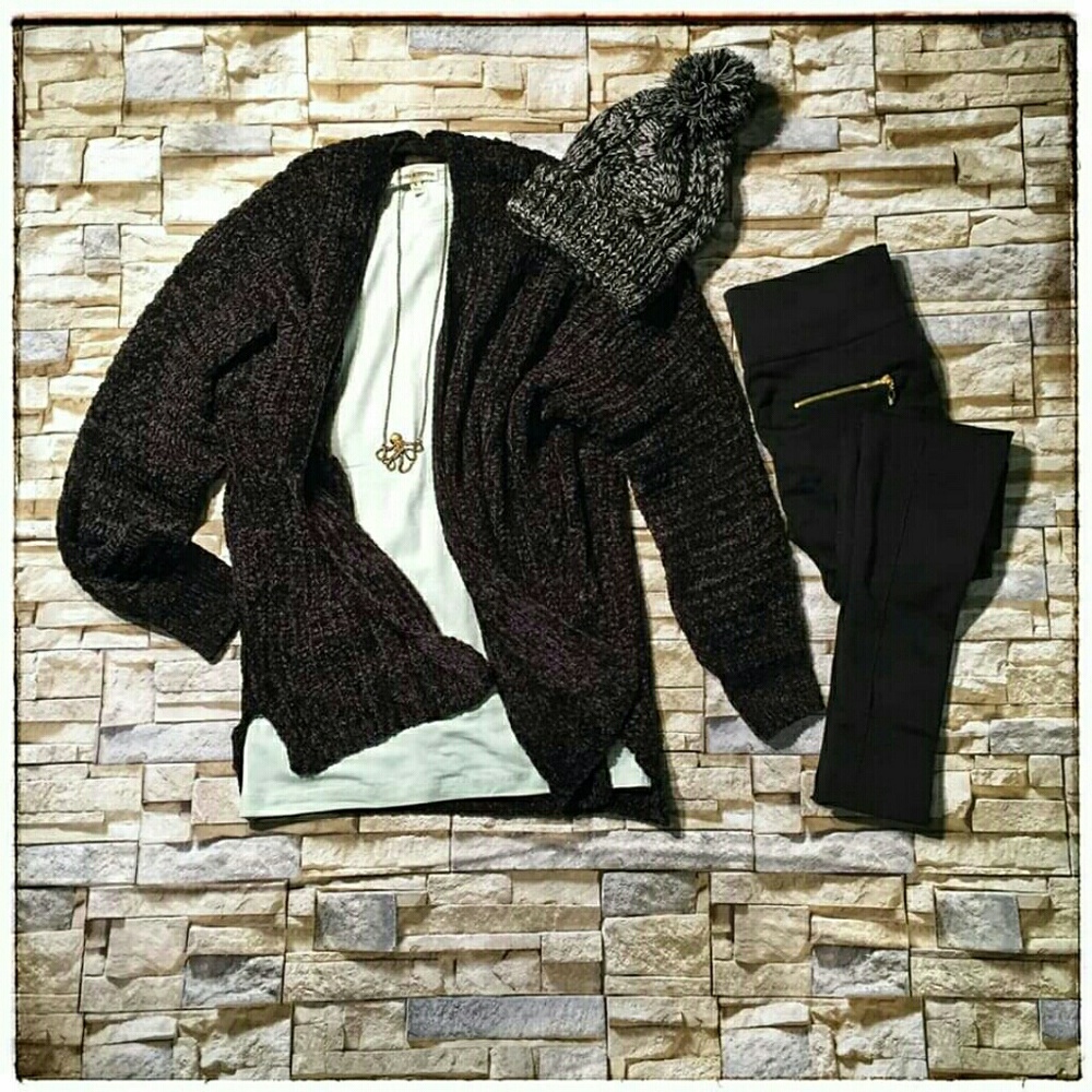 Black oversized cardigan